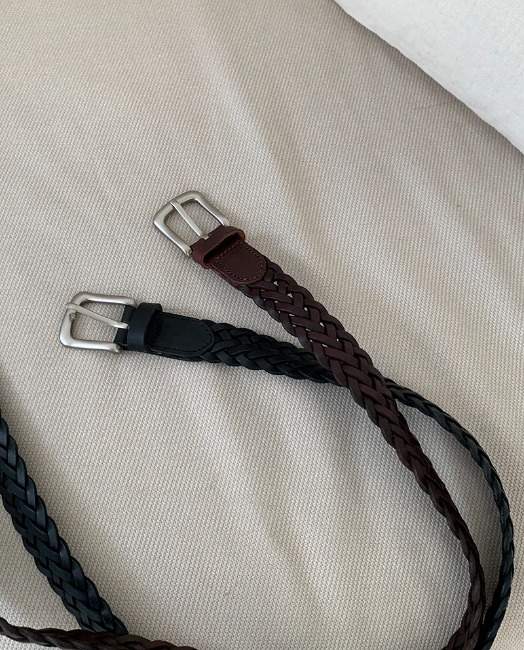 [italy leather] 25mm twist belt (2colors)